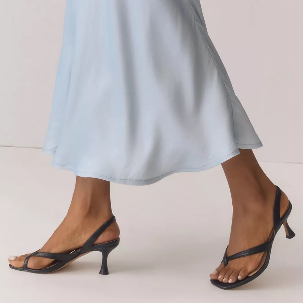 Anthropologie Silent D Strappy Slingback Kitten Heel
